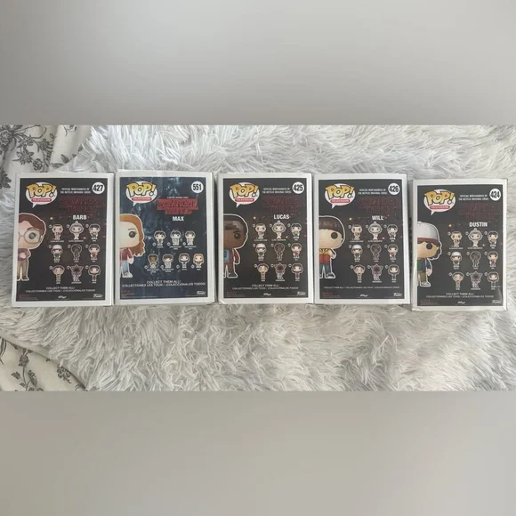 Stranger Things Funko Pop Lot Barb Max Lucas Will Dustin Set of 5 - Picture 4 of 7